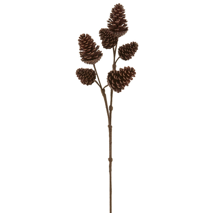 32" Plastic Artificial Pinecone Stem -Brown (Pack of 24) - XAQ987-BR