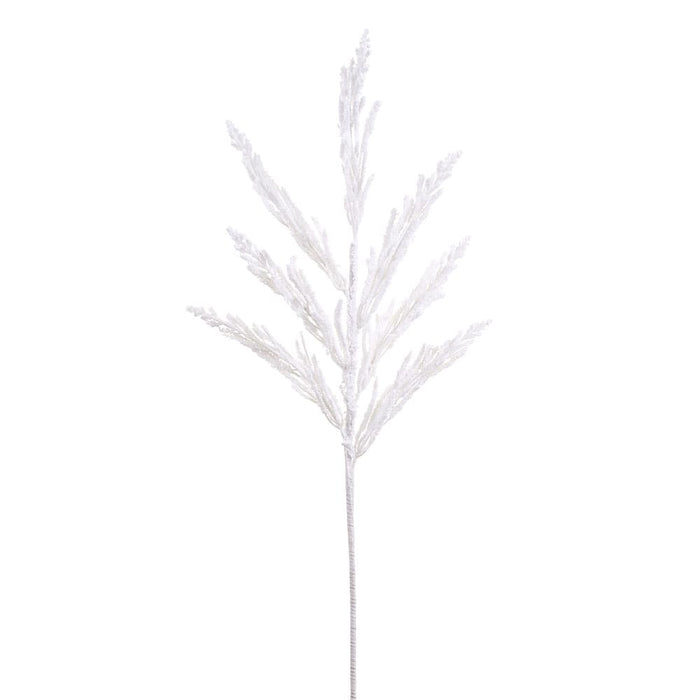 32" Flocked Artificial Twig Stem -White (Pack of 12) - XAR031-WH