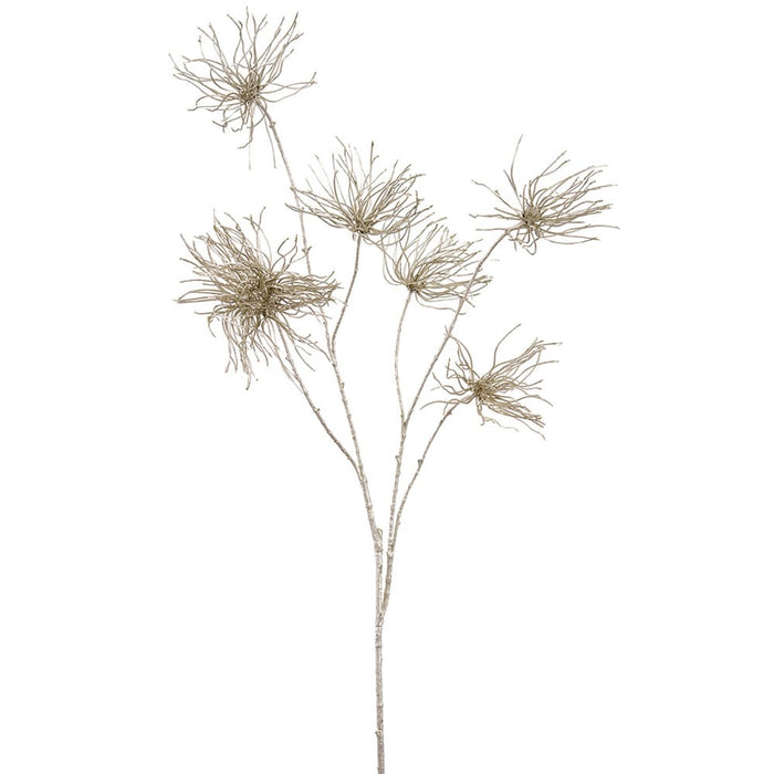 44" Glittered Metallic Artificial Pine Stem -Champagne (Pack of 12) - XAR038-CN