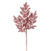 24" Glittered Artificial Fern Leaf Stem -Red (pack of 12) - XAR170-RE