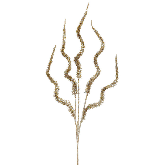 24" Glittered Artificial Amaranthus Flower Stem -Champagne (Pack of 12) - XAR519-CN
