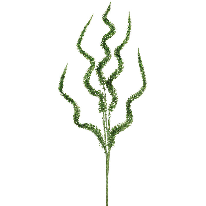 24" Glittered Artificial Amaranthus Flower Stem -Green (Pack of 12) - XAR519-GR