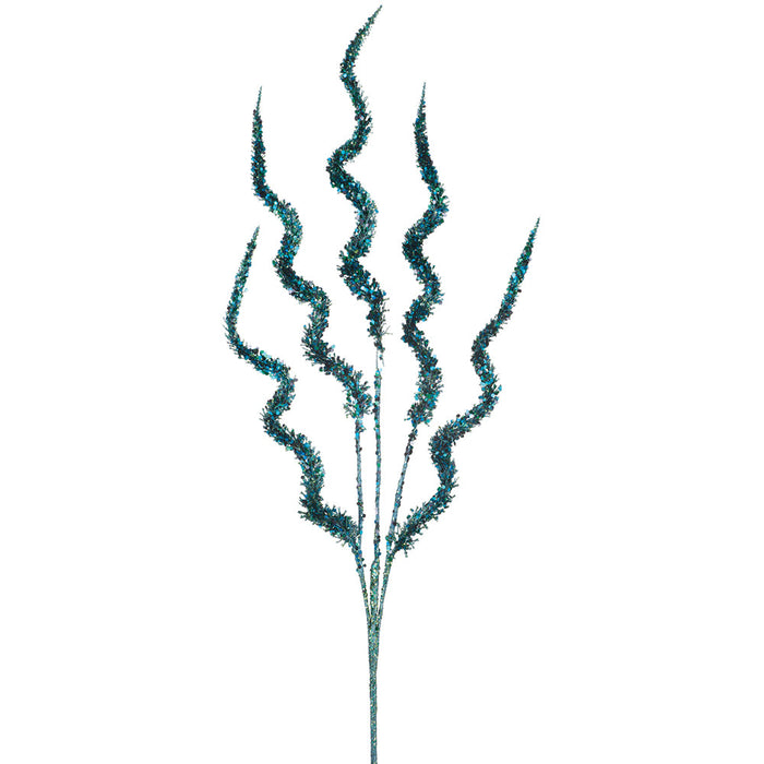 24" Glittered Artificial Amaranthus Flower Stem -Peacock (Pack of 12) - XAR519-PC
