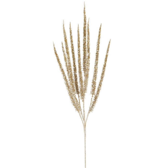 33" Glittered Artificial Amaranthus Flower Stem -Champagne (Pack of 12) - XAR520-CN