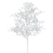 28" Glittered Artificial Cedar Stem -White/Silver (Pack of 12) - XAR524-WH/SI