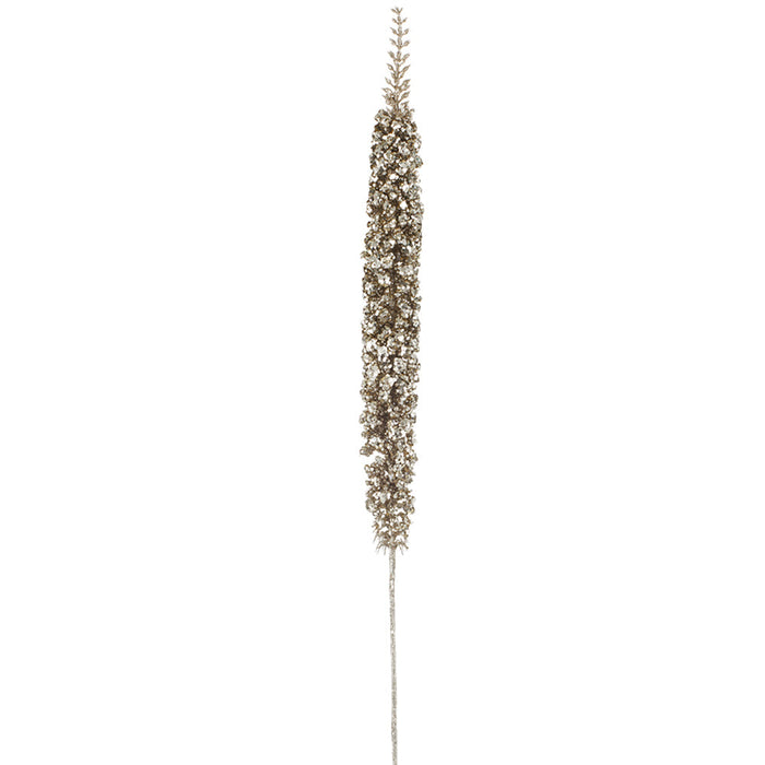 37" Glittered Artificial Foxtail Flower Stem -Champagne (Pack of 12) - XAR527-CN