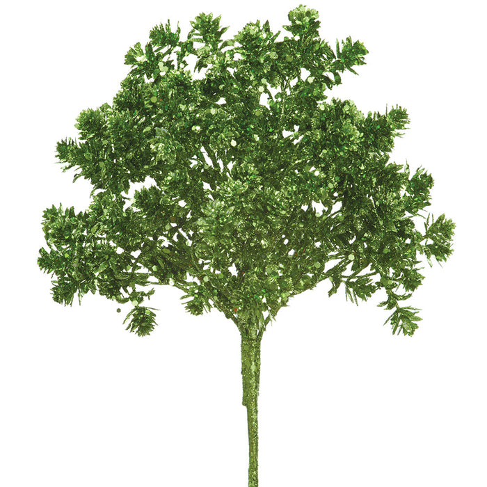 12" Glittered Artificial Sedum Stem Pick -Green (Pack of 12) - XAR528-GR
