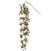 42" Hanging Glittered Artificial Leaf Stem With Bells -Red/Green (Pack of 12) - XAR532-RE/GR