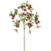 22" Glittered Artificial Leaf Stem With Bells -Red/Green (Pack of 12) - XAR533-RE/GR