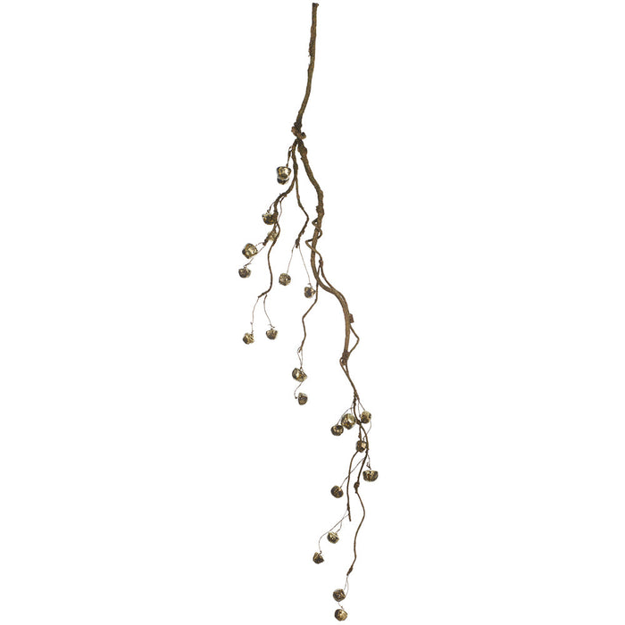 35" Hanging Glittered Artificial Vine Stem With Bells -Rust (Pack of 12) - XAR534-RU