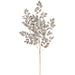 52" Glittered Artificial Rose Leaf Stem -Brown (Pack of 12) - XAR536-BR