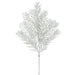 33" Glittered Artificial Yew Stem Bundle -White (Pack of 12) - XAR539-WH