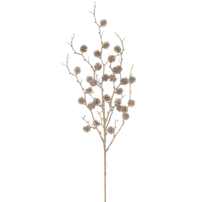 31" Flocked Artificial Thistle Flower Stem -Brown (Pack of 12) - XAR545-BR