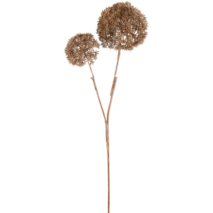 26" Glittered Artificial Allium Flower Stem -Copper (Pack of 12) - XAR546-CP