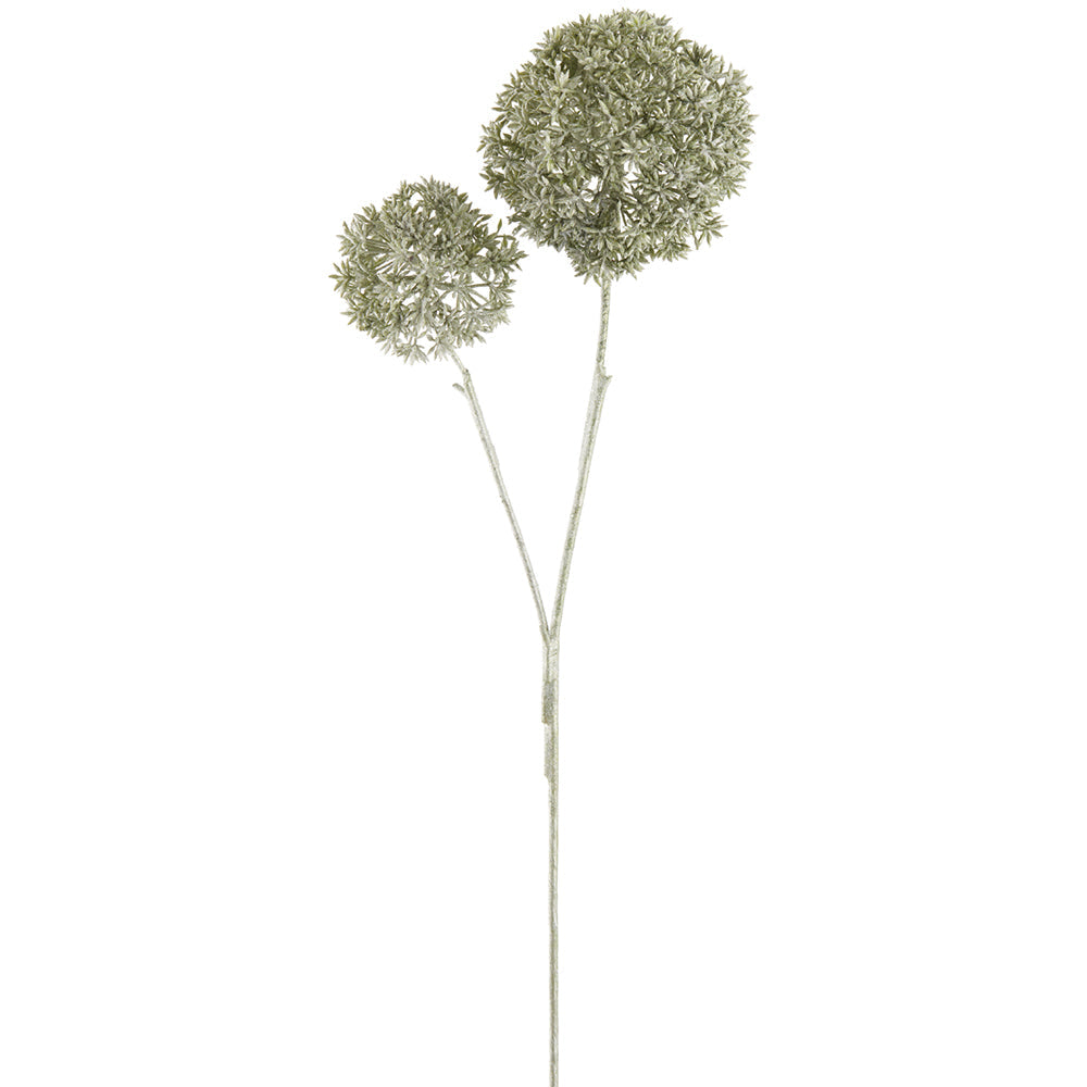 26" Glittered Artificial Allium Flower Stem -Green (Pack of 12) - XAR546-GR