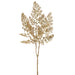 24" Sequin Artificial Fern Leaf Stem -Gold (Pack of 24) - XAR548-GO