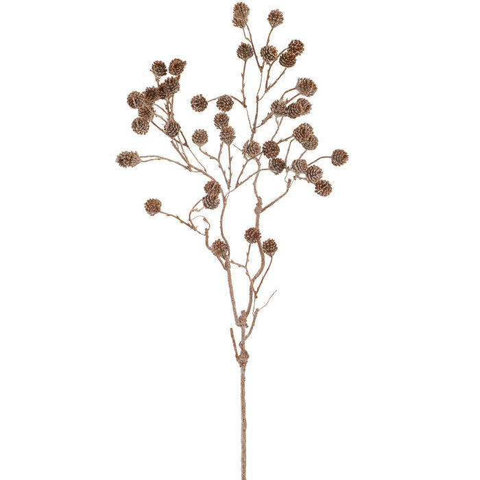 33" Glittered Artificial Pinecone Stem -Copper (Pack of 12) - XAR578-CP