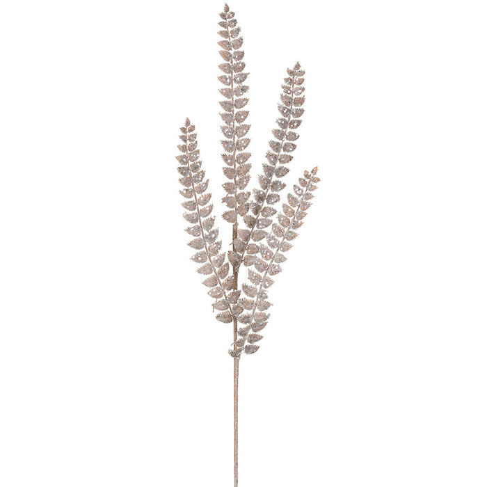 32" Sequin Artificial Fern Stem -Champagne (Pack of 12) - XAR580-CN