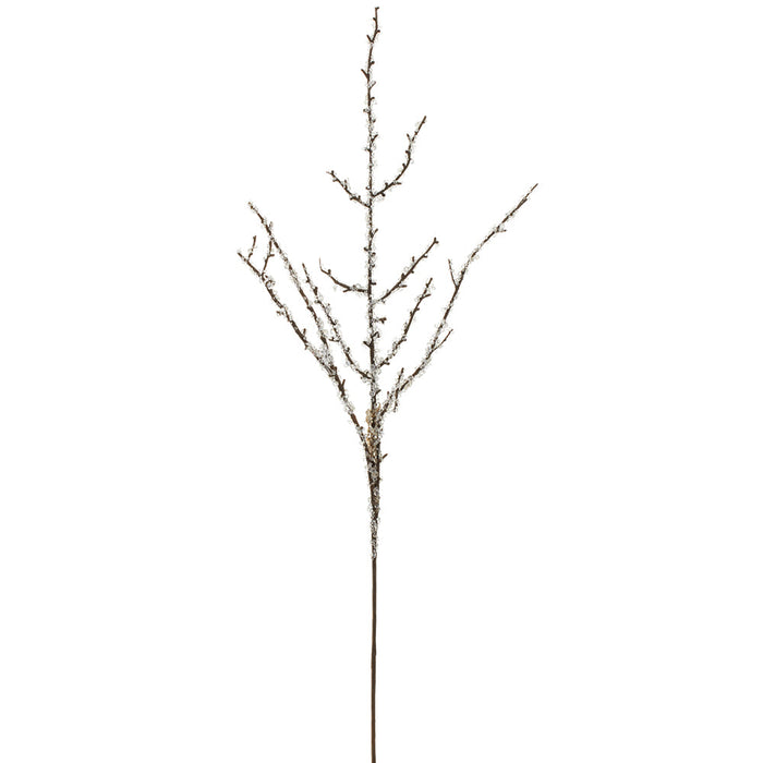 31" Iced Artificial Twig Stem -Brown/Silver (Pack of 12) - XAR586-BR/SI