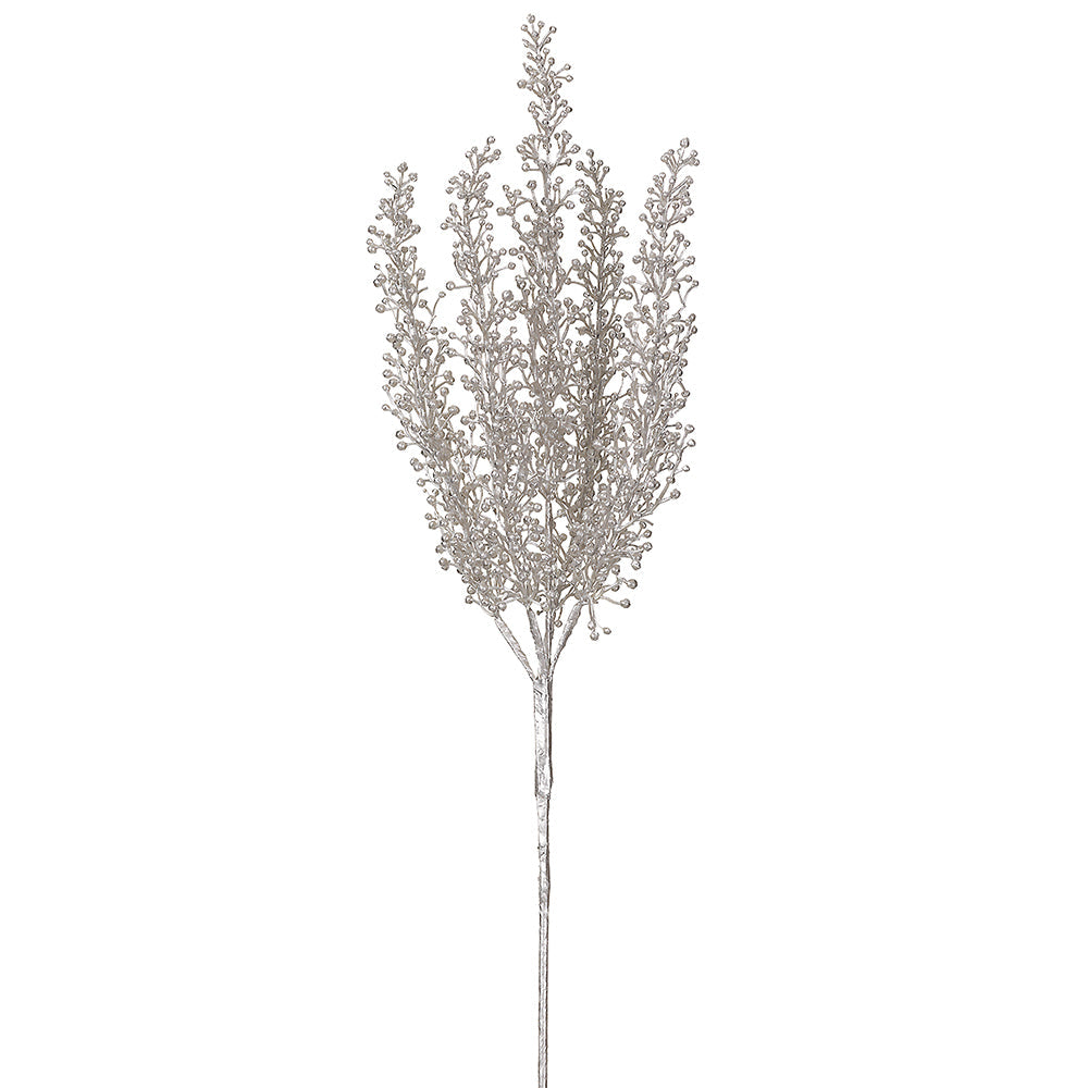 29" Metallic Artificial Sedum Succulent Stem -Silver (pack of 12) - XAR732-SI