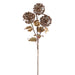 24.5" Metallic Artificial Snowball Flower Stem -Bronze (pack of 12) - XAS015-BZ