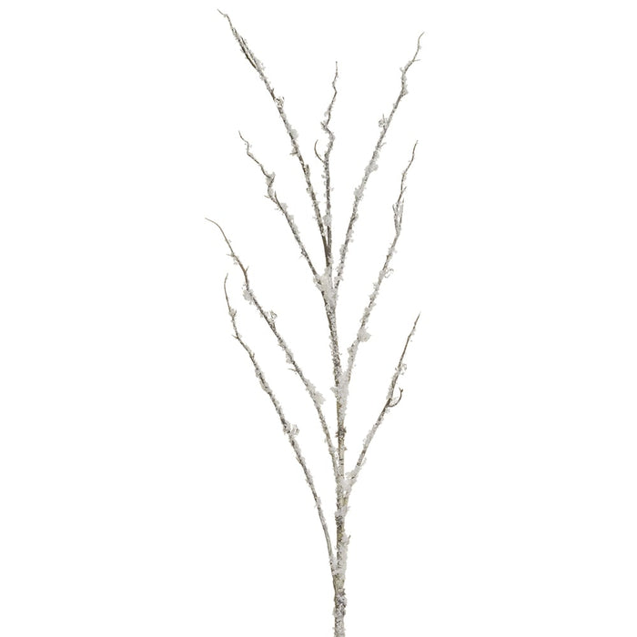 36" Iced & Glittered Artificial Birch Tree Branch Stem -Brown/Ice (pack of 12) - XAS031-BR/IC