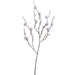 33" Snowed Artificial Pompon Flower Stem -White (pack of 24) - XAS056-WH