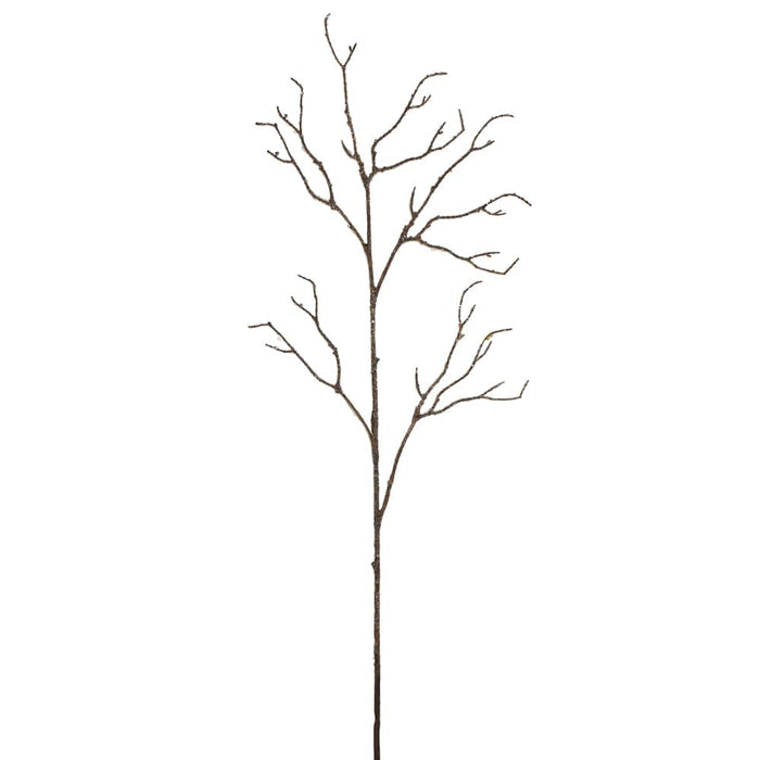 40" Iced Artificial Twig Branch Stem -Brown (Pack of 12) - XAS089-BR