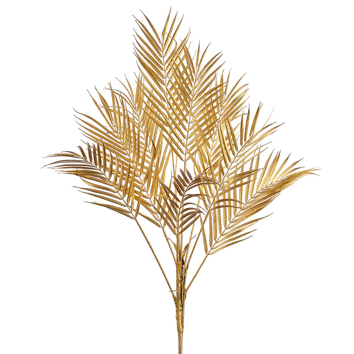 31" Metallic Artificial Areca Palm Leaf Stem -Gold (pack of 12) - XAS095-GO