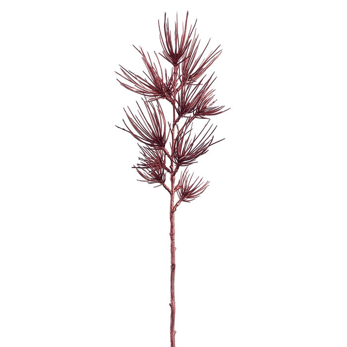 18.5" Metallic Artificial Needle Pine Stem -Red (Pack of 12) - XAS097-RE