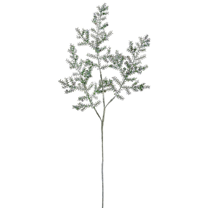 31" Glittered Artificial Cedar Stem -Mint (Pack of 12) - XAS118-MN