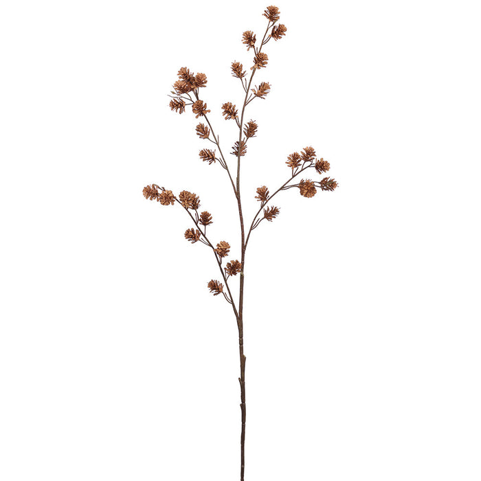 40" Artificial Mini Pinecone Stem -Brown (Pack of 12) - XAS193-BR