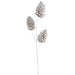28" Artificial Pinecone Stem -Whitewashed (Pack of 6) - XAS194-WW