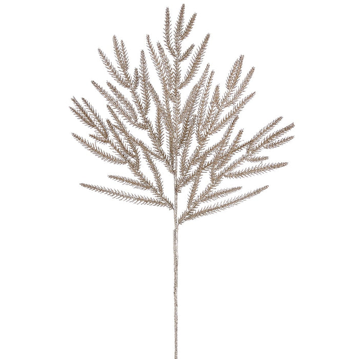 30" Glittered Artificial Fir Stem -Champagne (Pack of 12) - XAS241-CN