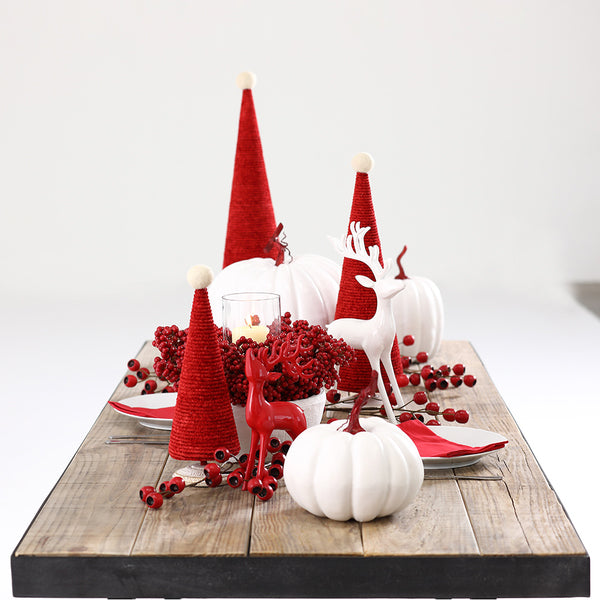 22" Eucalyptus Pod Berry Artificial Stem -Red (Pack of 12) - XAS288-RE