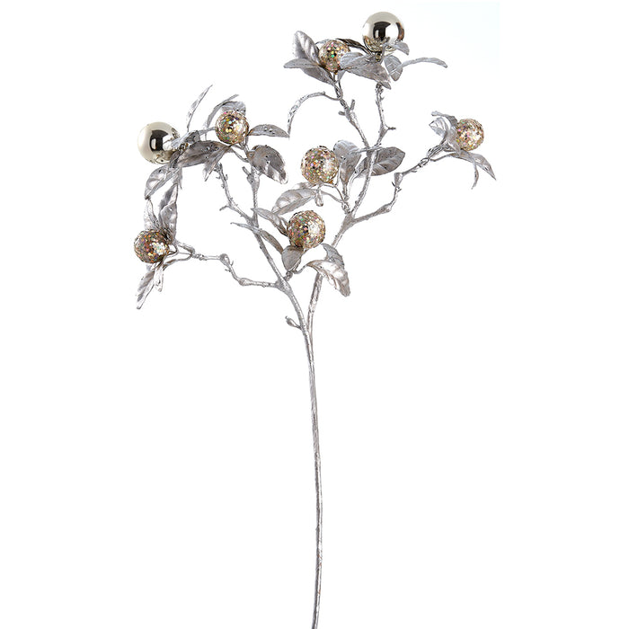27" Glittered Artificial Berry Stem -Tiffany Gold (pack of 12) - XAS317-GO/TF