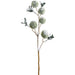 33" Flocked Artificial Chestnut Twig Stem -Green/White (Pack of 12) - XAS363-GR/WH