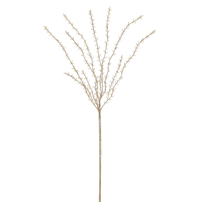 30" Glittered Artificial Peppergrass Stem -Amber/Silver (pack of 12) - XAS404-AM/SI