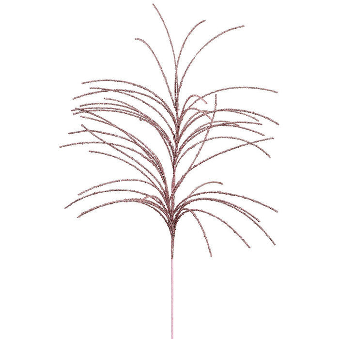 27.5" Glittered Artificial Grass Stem -Mauve (Pack of 24) - XAS425-MV