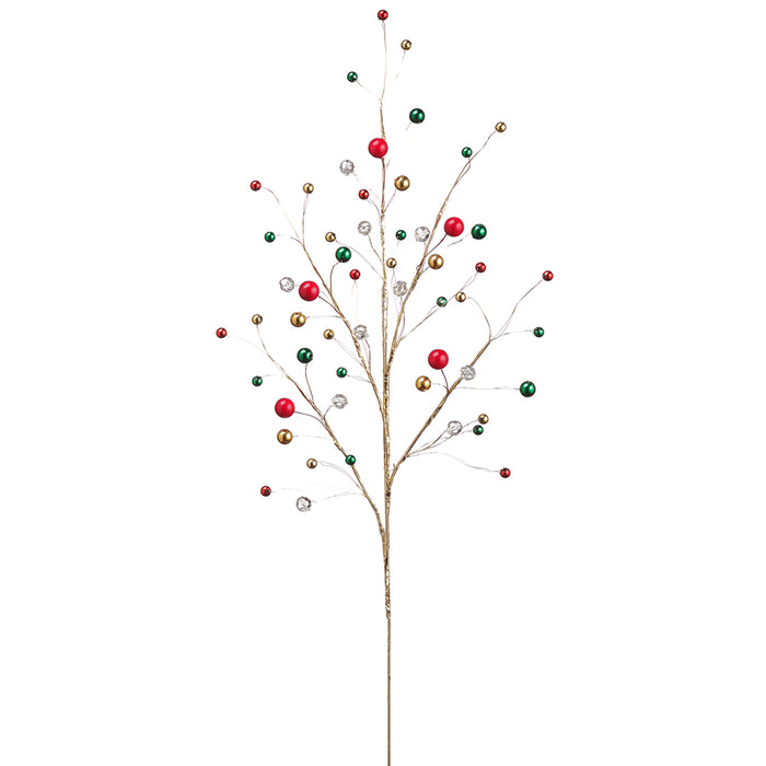 27.5" Mixed Beaded Artificial Stem -Mixed Colors (Pack of 12) - XAS499-MX