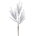 18.25" Glittered Artificial Grass Leaf Stem -Silver (pack of 12) - XAS569-SI
