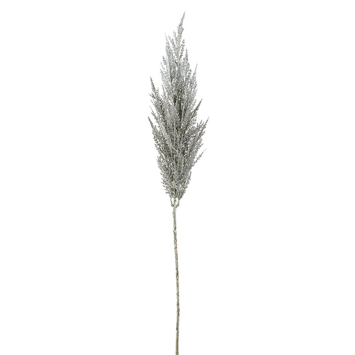 36" Frosted Metallic Artificial Pampas Grass Stem -Silver (Pack of 12) - XAS591-SI