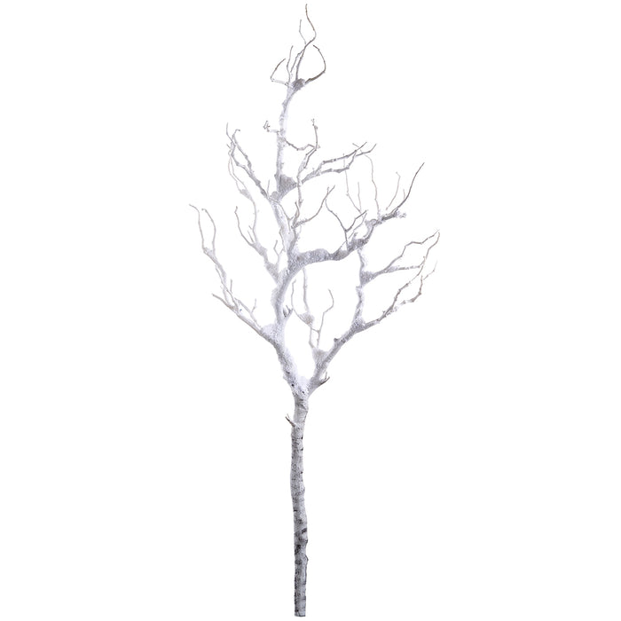 40" Snowed Artificial Twig Branch Stem -White (pack of 4) - XAS600-WH