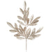 24" Glittered Laurel Bay Leaf Artificial Stem -Champagne (Pack of 36) - XAS632-CN