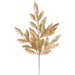 24" Glittered Laurel Bay Leaf Artificial Stem -Gold/Gold (pack of 36) - XAS632-GO/GO