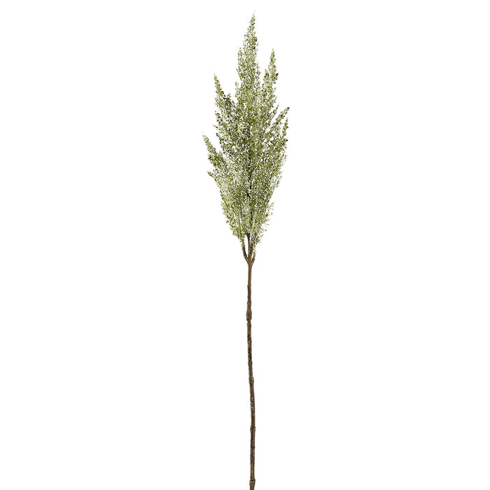 32" Glittered Artificial Pampas Grass Stem -Green (pack of 12) - XAS683-GR