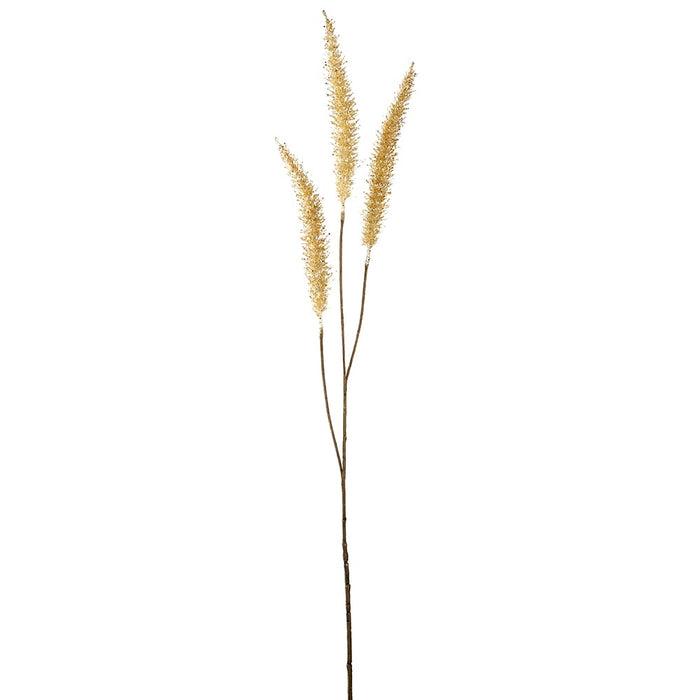 37" Glittered Artificial Fountain Grass Stem -Gold (pack of 12) - XAS685-GO