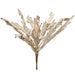 12" Glittered Artificial Fern Leaf Stem -Beige (Pack of 12) - XAS688-BE