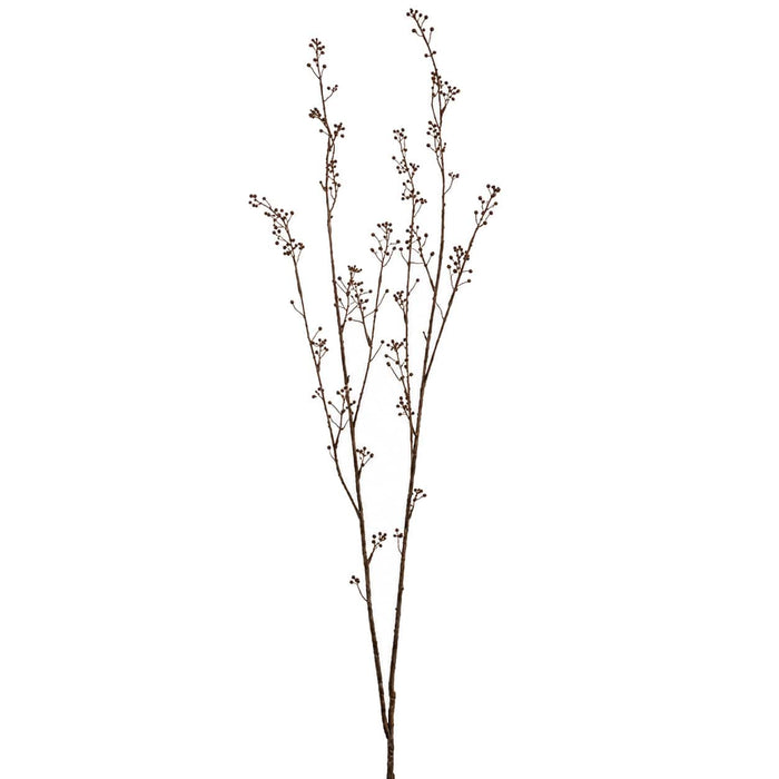 37" Glittered Artificial Berry Stem -Brown (Pack of 12) - XAS728-BR