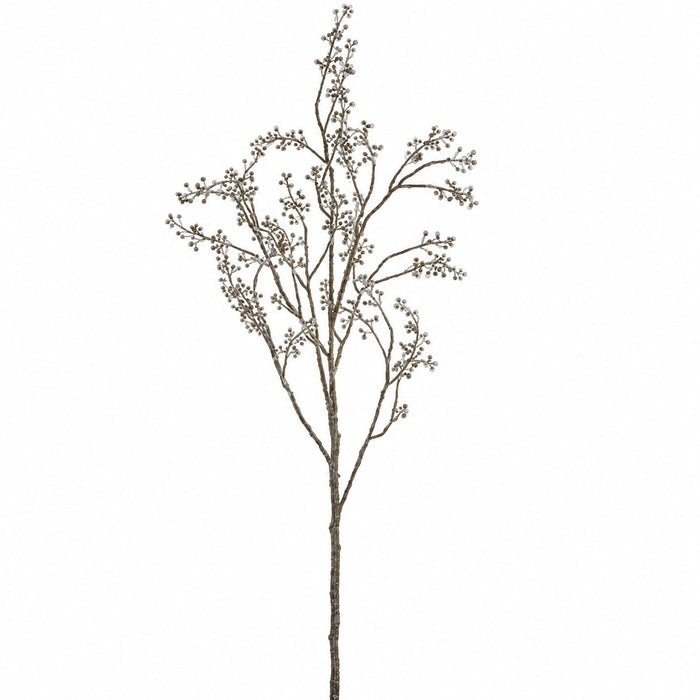 41" Glittered & Iced Artificial Berry Tree Branch Stem -Brown (Pack of 12) - XAS734-BR